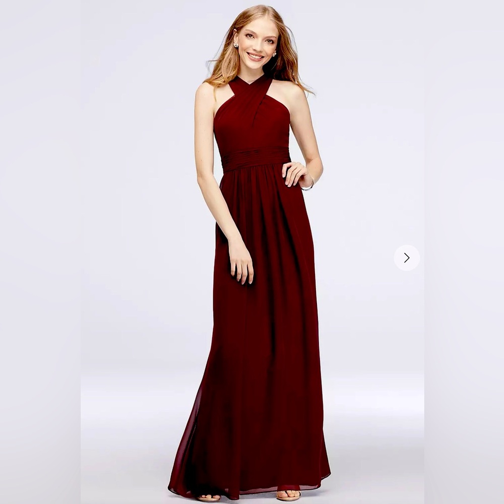 Cabernet/wine colored bridesmaid dress